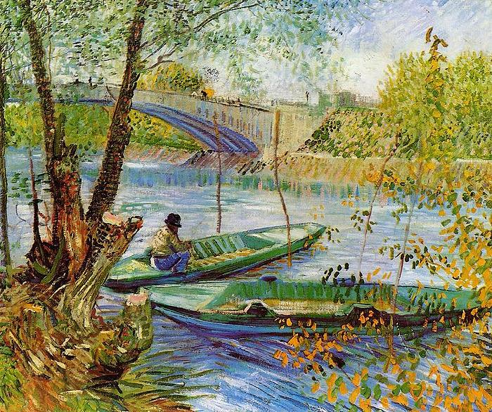 Vincent Van Gogh Fishing in the Spring Spain oil painting art